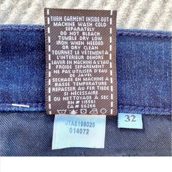 7 For All Mankind Men's Straight Jeans - Dark Blue - Picture 4 of 7